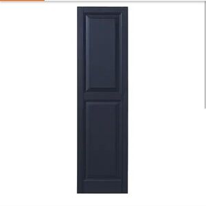 Ply Gem 15 in. x 47 in. Raised Panel Polypropylene Shutters Pair in Dark Navy